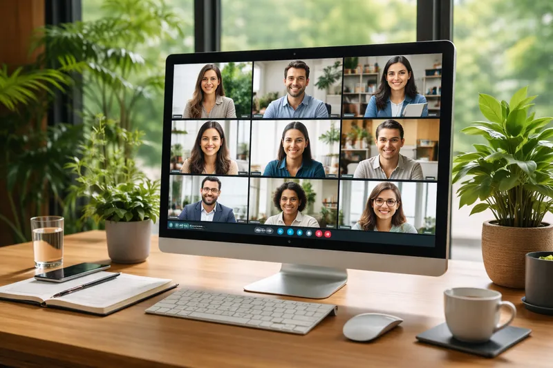 Meetingroom green onlinemeeting